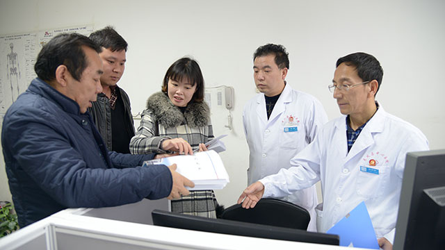 红安县人民医院来我院交流