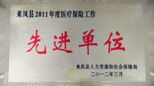 来凤县2011年度医疗保险工作先进单位