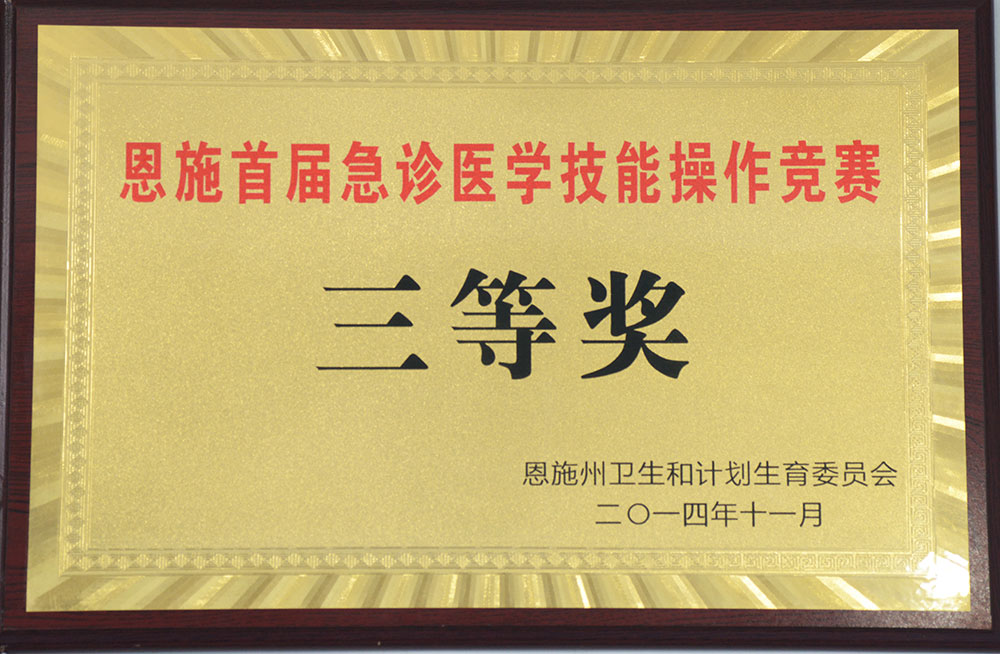 我院在恩施州首届急诊医学技能操作竞赛中获得三等奖的好成绩。.jpg