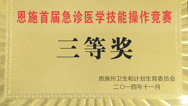 恩施州首届急诊医学技能操作竞赛三等奖